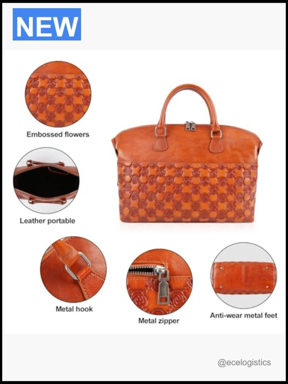 Genuine Leather Satchel Tote Bag Top Handle Crossbody Shoulder Bag